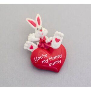 Romantic "You're my Honey bunny" vintage brooch (CW1)